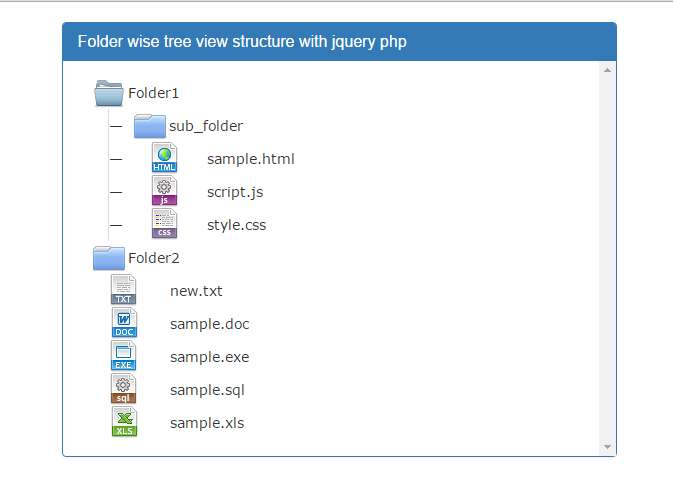 jquery-list-files-in-directory