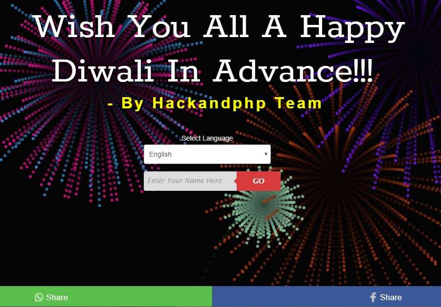 Diwali wishes hackandphp