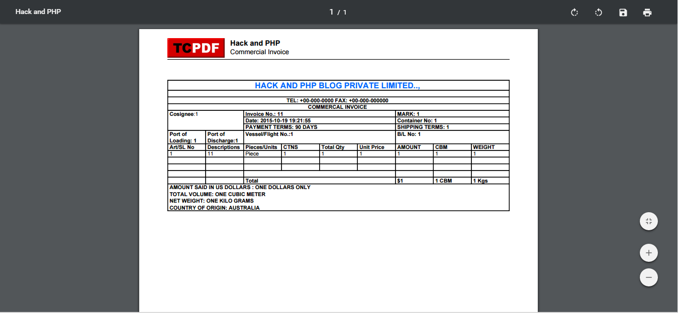 codeigniter html to pdf