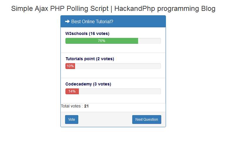 simple ajax polling system